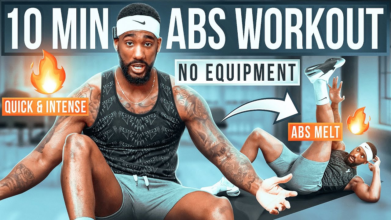 10 MIN ABS HOME WORKOUT 🔥 // No Equipment