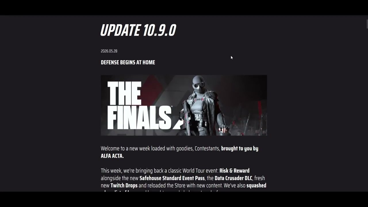 THE FINALS Update 10.9 Patch Note (R.I.P. Vanish Bomb)