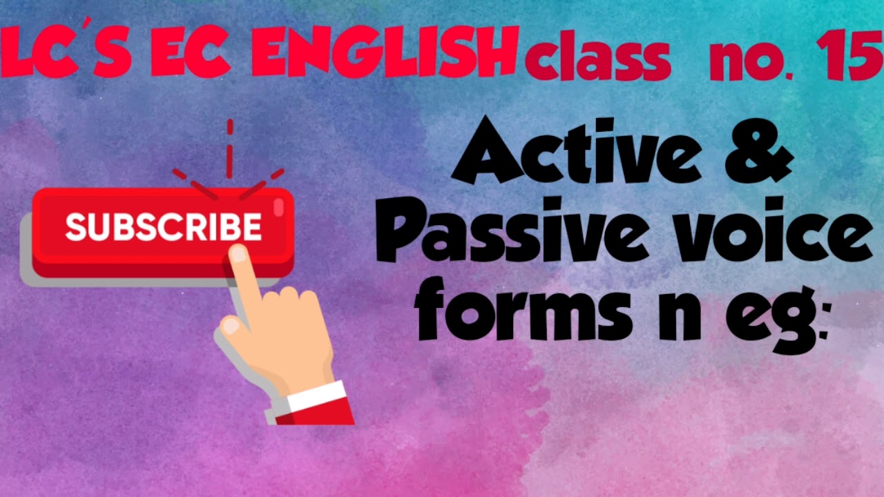 Active and Passive Voice in Simple  Way | Forms & Examples for Active  n passive Voice.