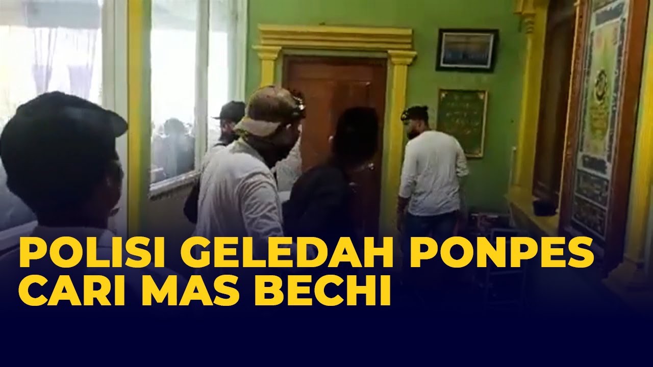 Detik-Detik Polisi Geledah Masuk Ponpes Cari Mas Bechi DPO Pencabulan Santri di Jombang
