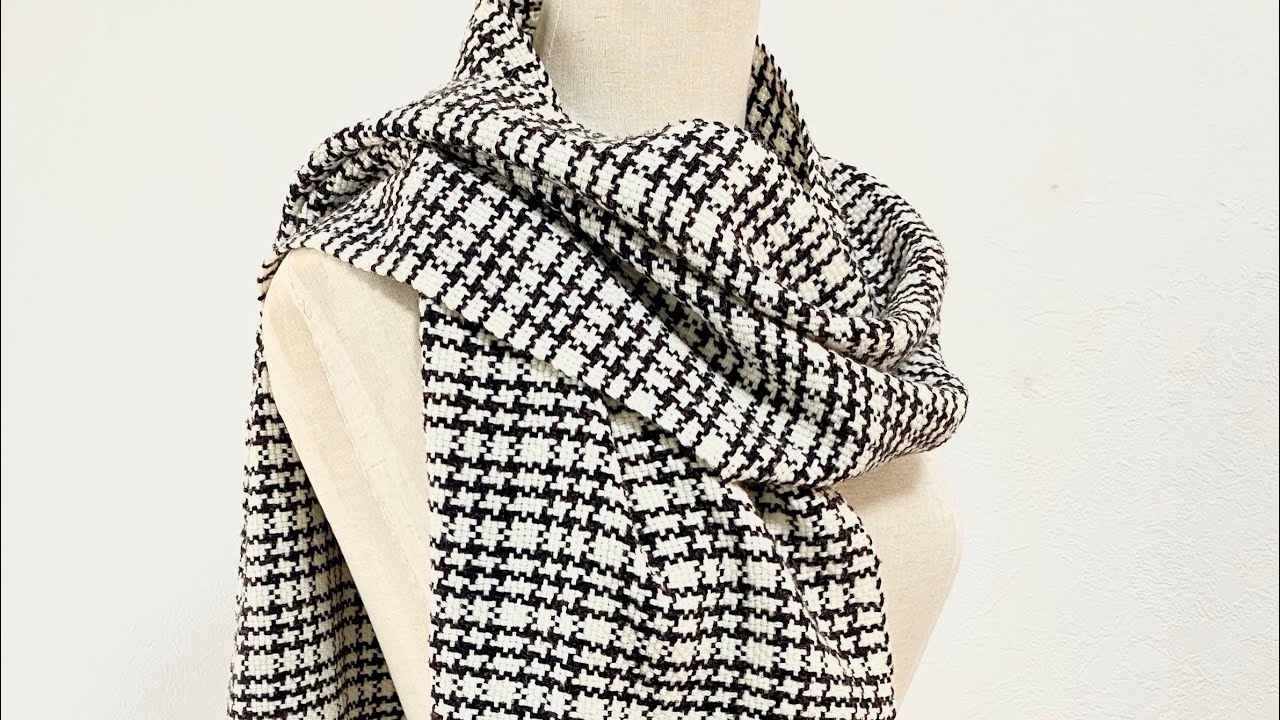 ［卓上織り機］簡単可愛い！千鳥格子柄マフラー Houndstooth