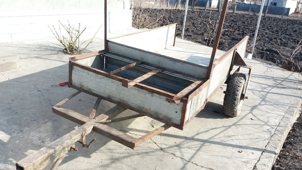 Купил ОЧЕНЬ старыи Прицеп по дешману