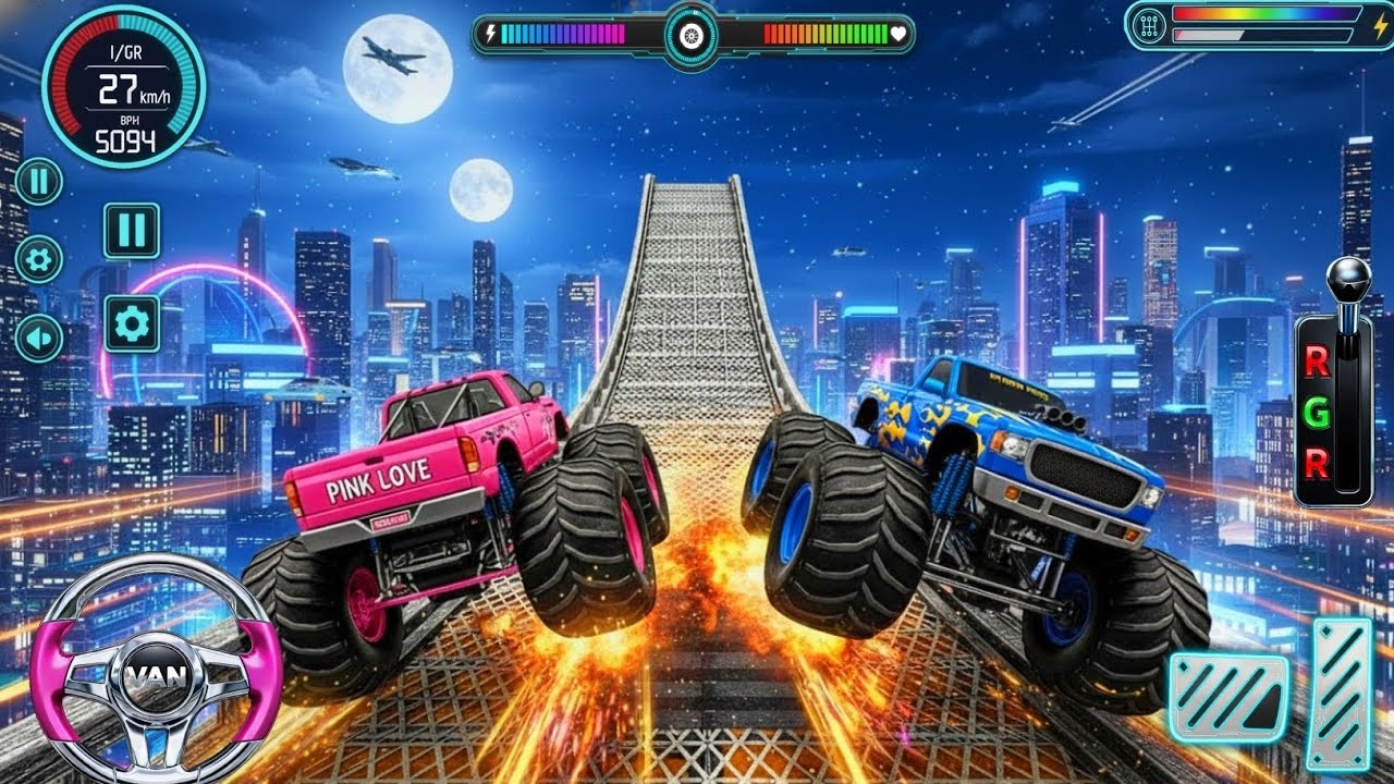 Insane Monster Truck Mega Ramp! | The Most Extreme Stunt Challenge Ever 😱🔥