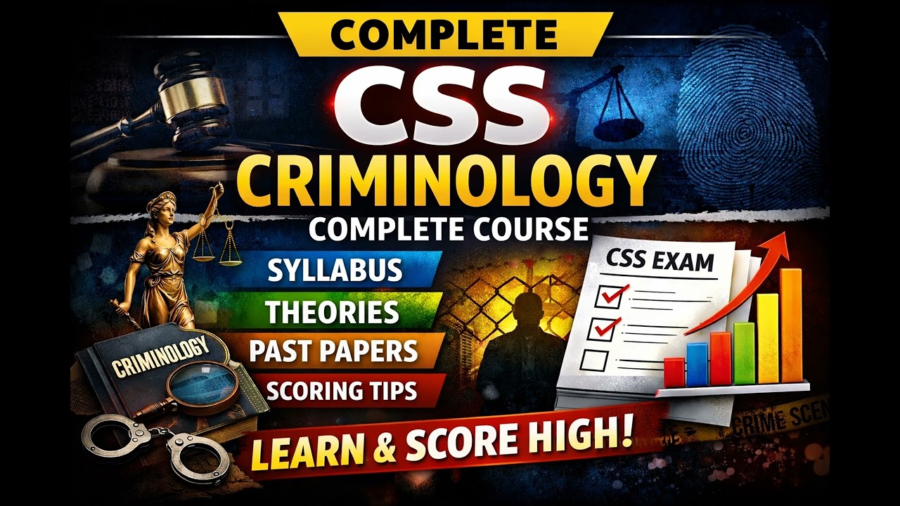 CSS Criminology Complete Course URDU/ HINDI