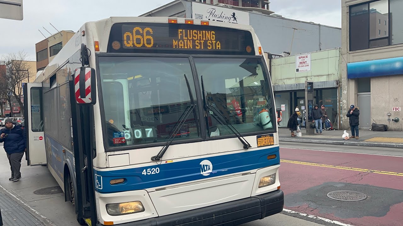 Full Ride 2009 Orion VII Next Gen #4520 on Q66 to Flushing Main Street Sta via Northern Blvd