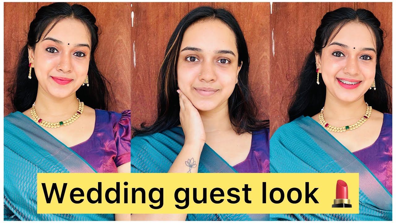 വായോ നമുക്ക് ഒരുമിച്ച് കല്യാണത്തിന് പോവാൻ ഒരുങ്ങാ 😁/wedding guest makeup look💄/ Malayalam