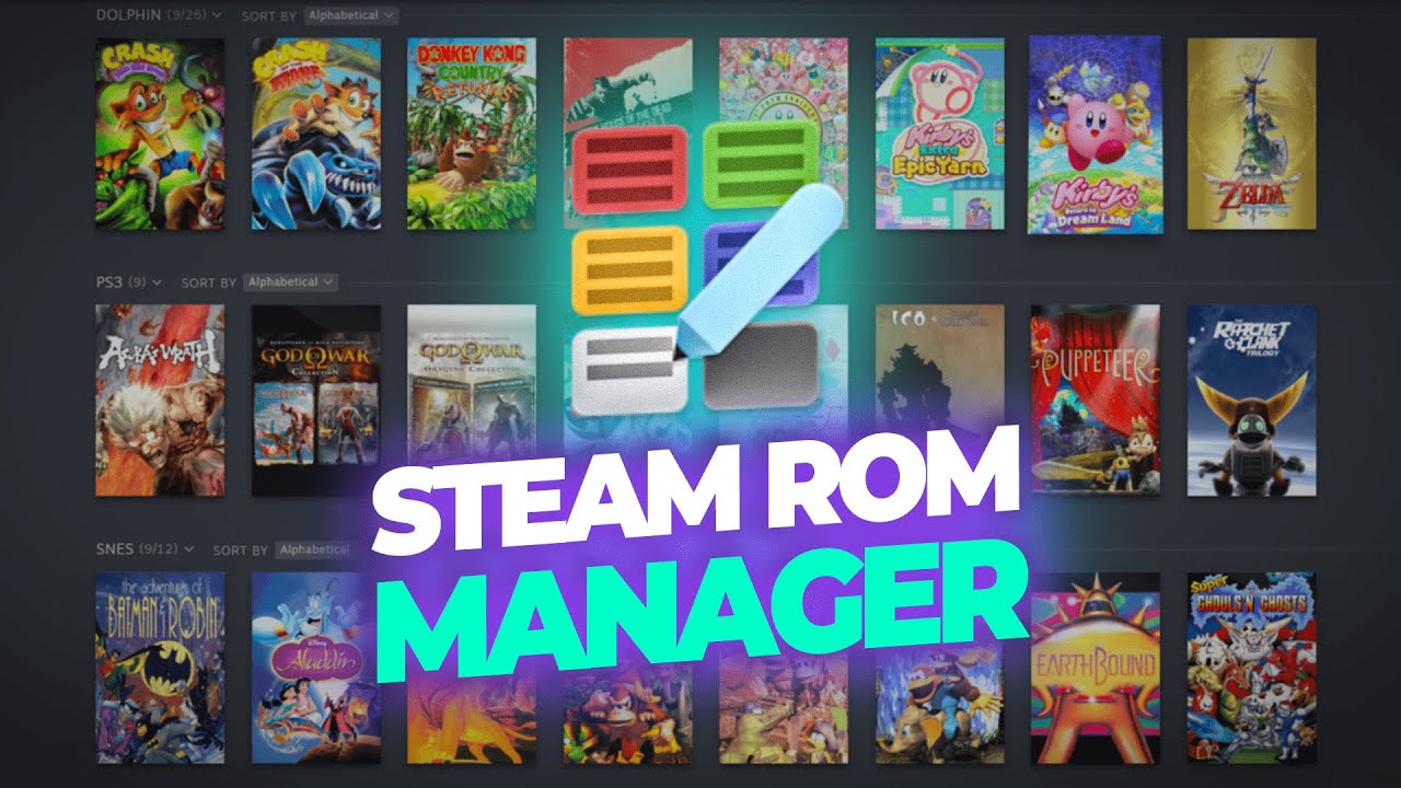 STEAM ROM MANAGER: Adicione Jogos de Emuladores na Steam • Tutorial Completo