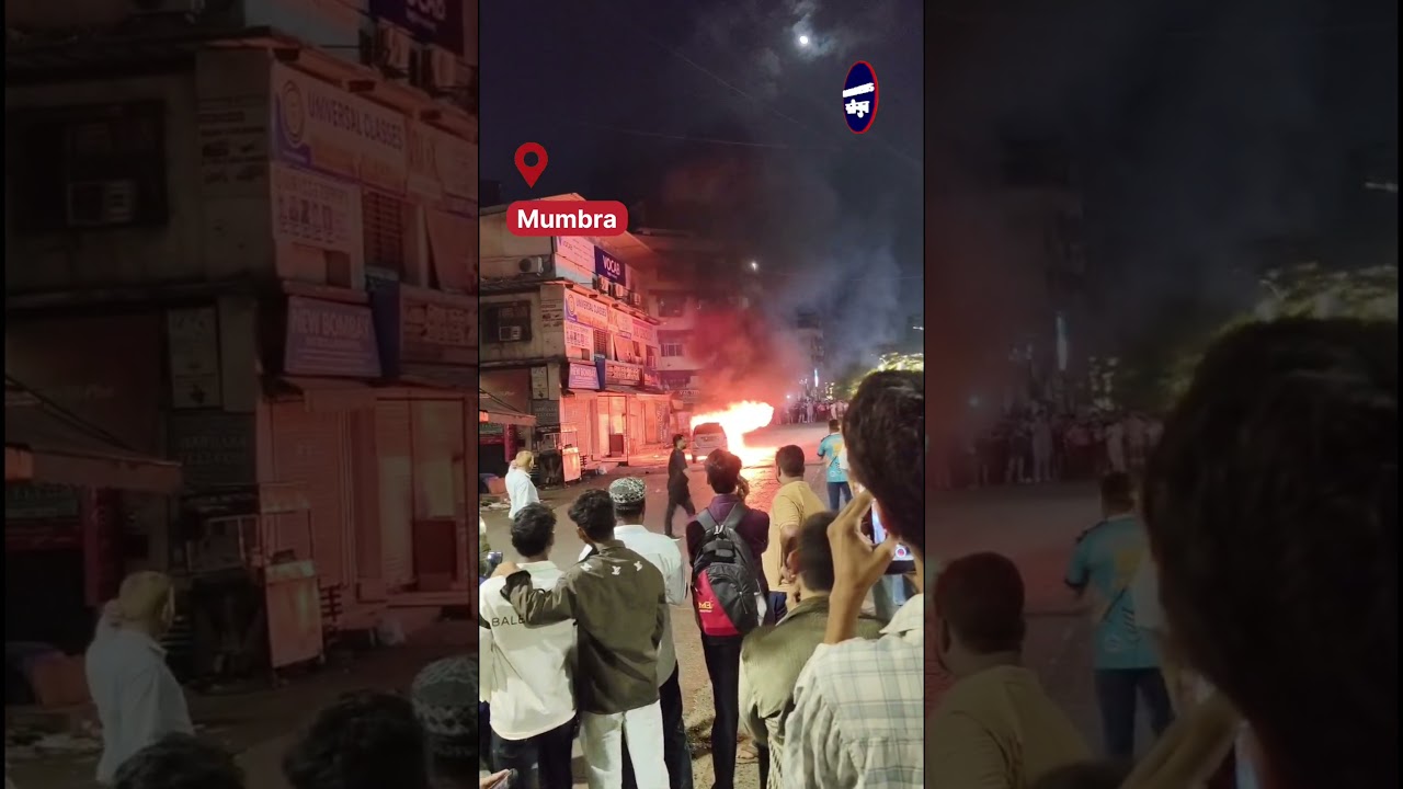 Fire at Mumbra Near Kausa Qabristan Opp Ambaji Medical