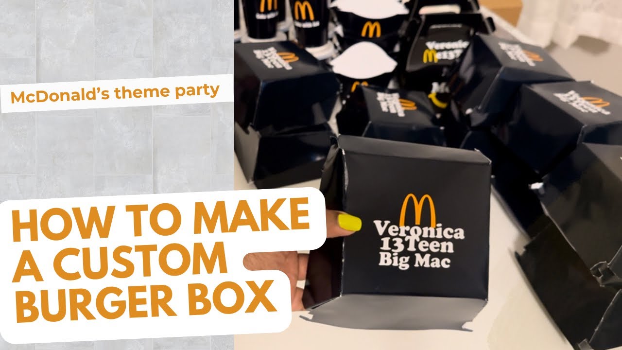 Step by Step Tutorial: How to make a Customized Burger Box #papercraft #beginnerfriendly #cricut