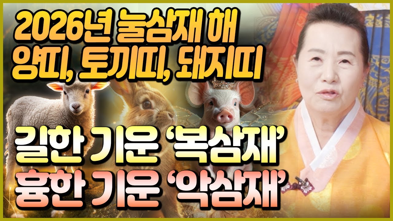 ✨2026년 병오년 복삼재 & 악삼재로 들어오는 띠와 나이✨대가성주운에 자손운까지 대박운 흘러넘치는 헹운의 주인공은?