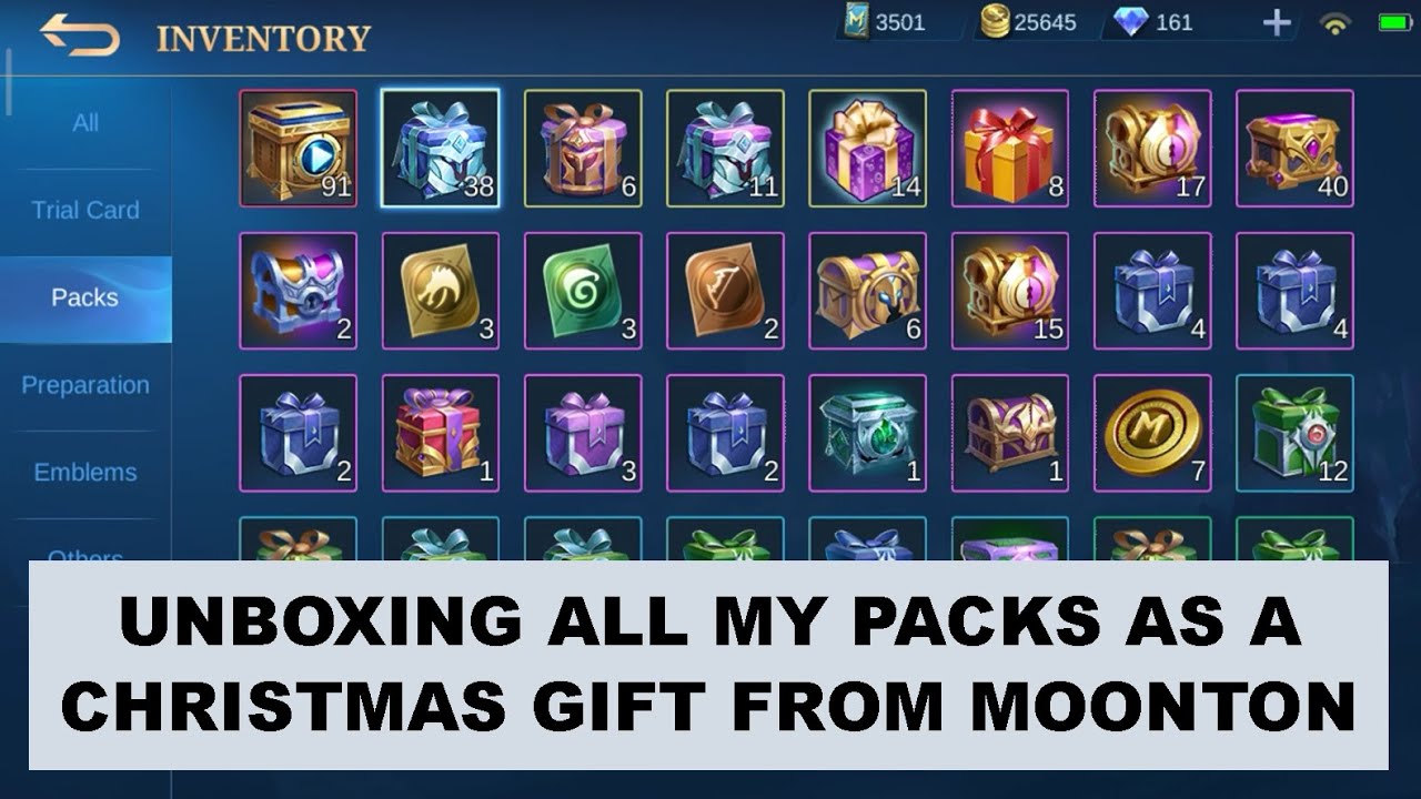 Unboxing all my packs in my inventory and 2020 Lucky Star digging time - Mobile Legends Bang Bang