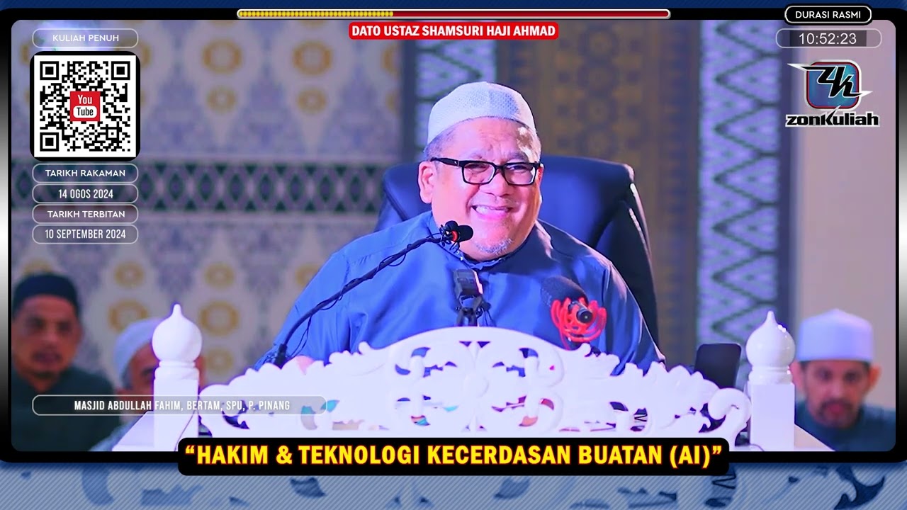 TAZKIRAH : Nasib Hakim Di Hari Akhirat &  Zaman Kecerdasan Buatan (AI) - Ustaz Shamsuri Ahmad
