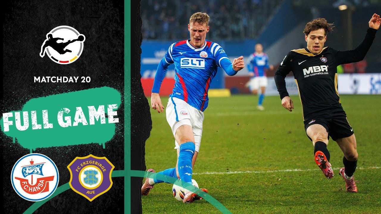 FC Hansa Rostock vs. FC Erzgebirge Aue | Full Game | 3rd Division 2025/26