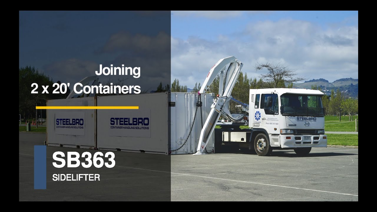 Joining 2 x 20 foot containers - Sidelifter training @SteelbroLtd