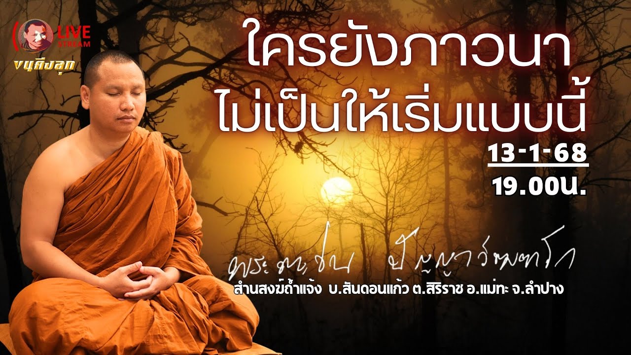 ใครที่เพิ่งเริ่มภาวนา ให้เริ่มแบบนี้ คือวิธีที่ถูกต้องที่สุด 13-1-68[19.00] #พระอาจารย์ตะวัน