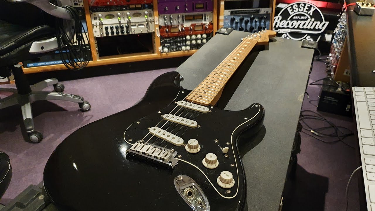1999 Fender American Standard Stratocaster Black Guitar