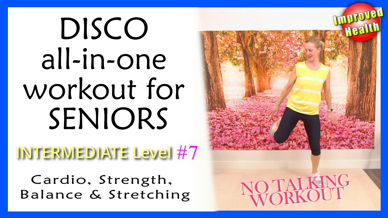 30 minute DISCO Walking Workout for Seniors Including Cardio, Strength, Balance & Stretching