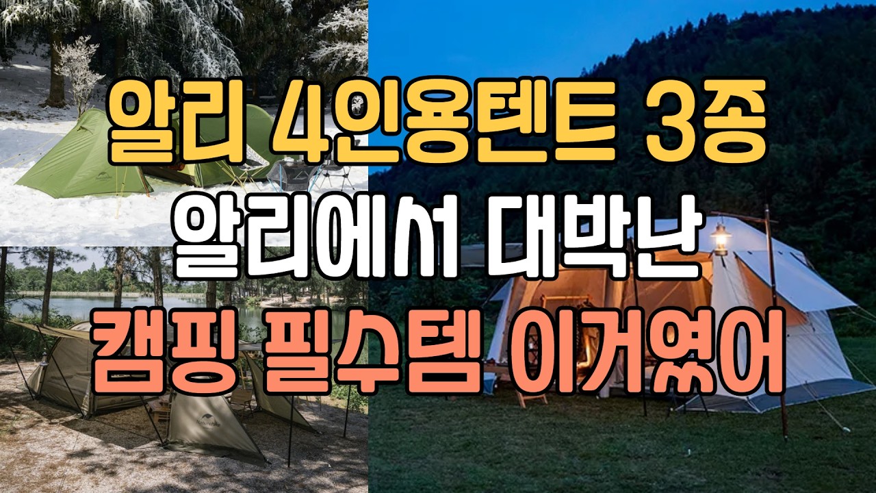 알리 4인용텐트 추천 3종 알리에서 대박난 캠핑 필수템 이거였어｜네이처하이크｜가족캠핑｜가족텐트 추천｜국민 캠핑텐트｜초보 캠핑텐트｜가성비텐트