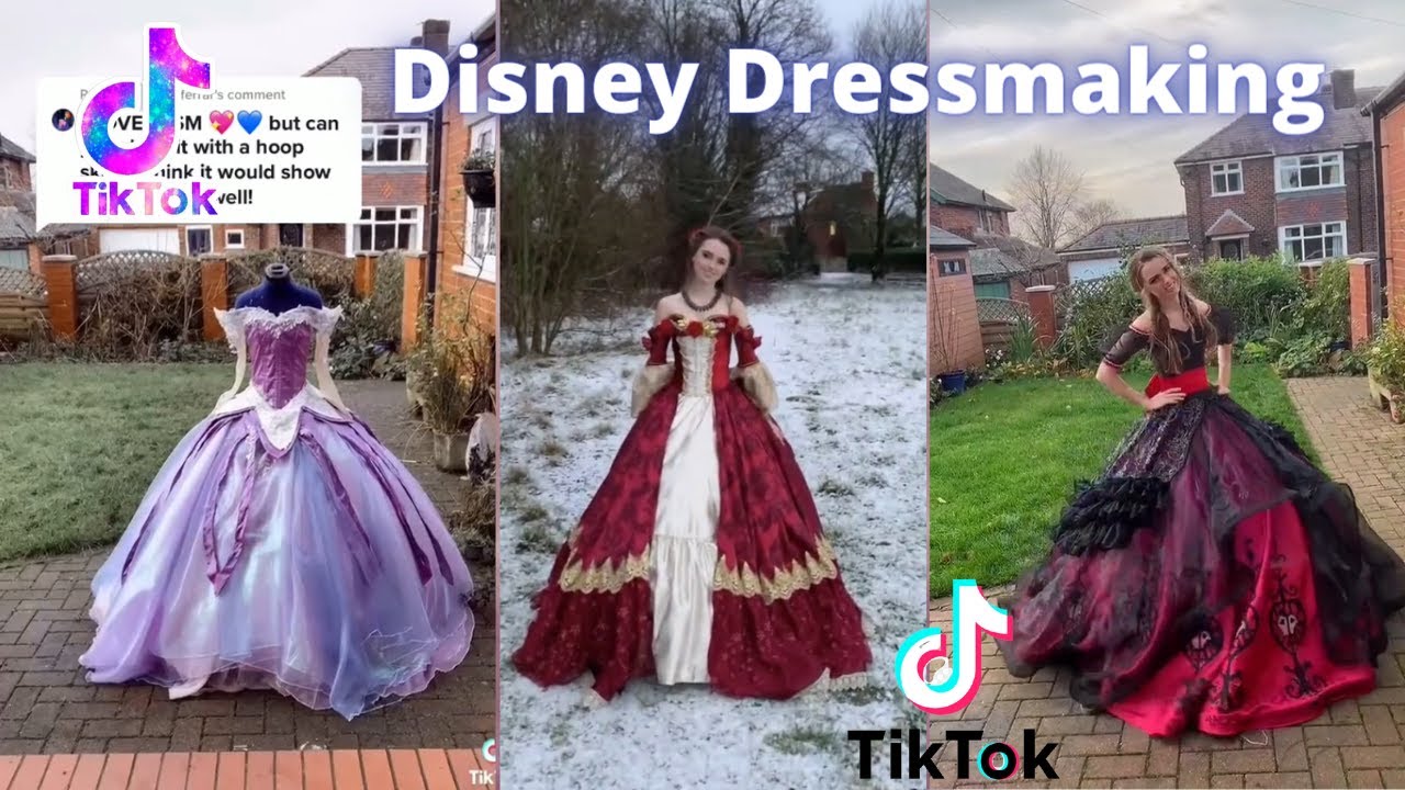 Disney Dress TikTok New TikTok | Making a dress TikTok|Shay dress #dressmaking #makingadress #tiktok