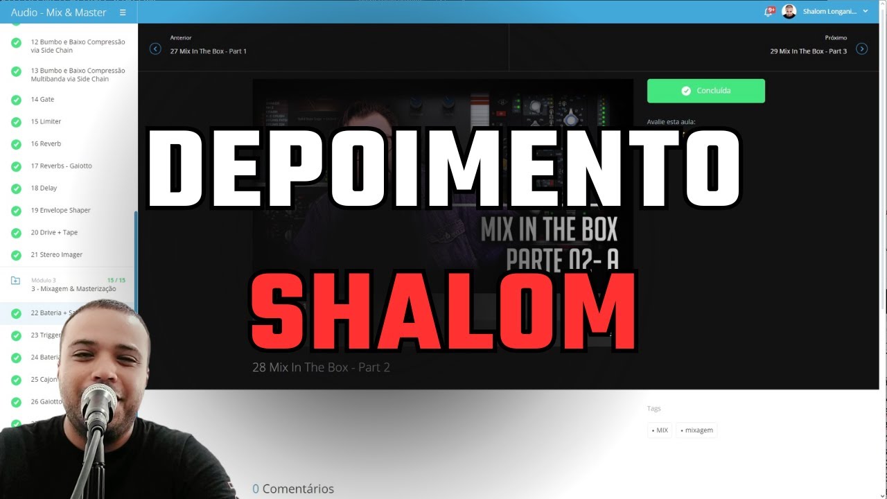 DEPOIMENTO DO MEU ALUNO SHALOM