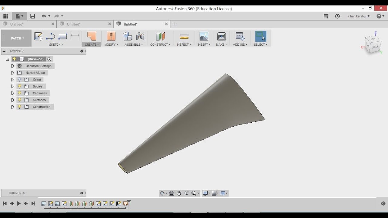 Fusion 360 Wing Design