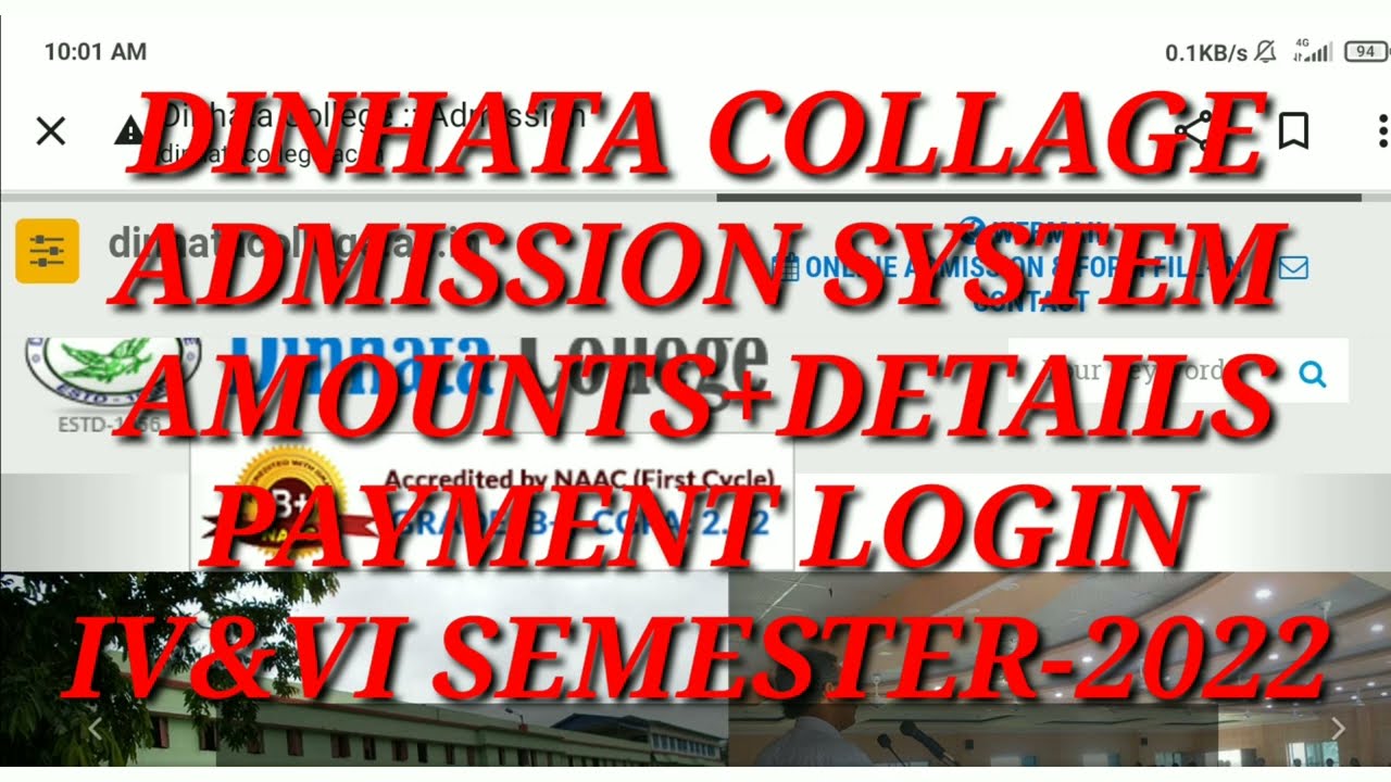 DINHATA COLLAGE NOTICE ADMISSION IV &VI SEMESTER STPE by stpe