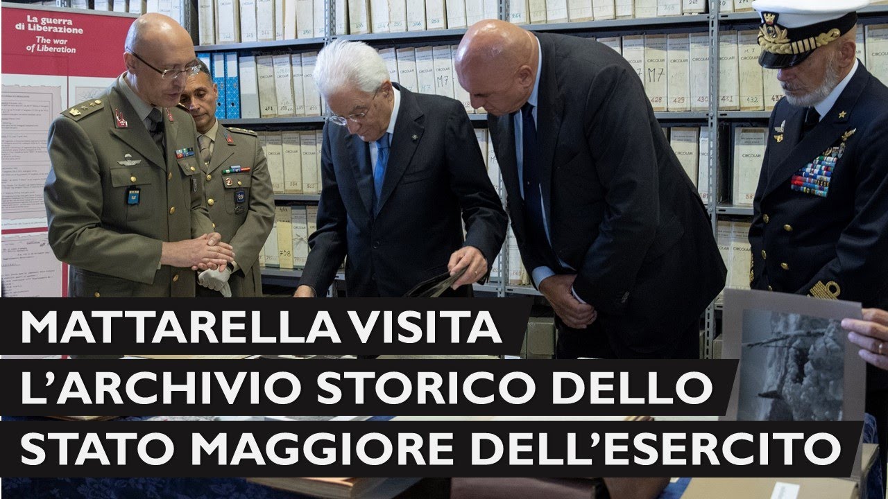 Mattarella all’archivio storico dello Stato Maggiore dell’Esercito