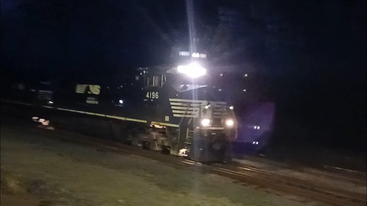 NS 4196 leads NS 28C Intermodal Train ft. NS 9938 Dash 9 NB @ Fairfield, OH