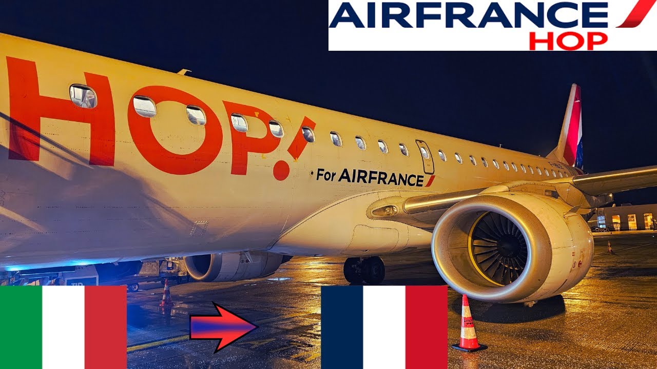 FLIGHT REVIEW | AIR FRANCE HOP | ECONOMY CLASS EXPERIENCE ON EMBRAER E190 | TURIN TO PARIS.