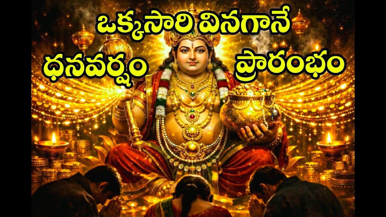 ఒక్కసారి వినగానే ధనవర్షం ప్రారంభం 💰ఓం శ్రీం కుబేరాయ నమః Kubera Mantra for Money & Wealth | 108 times