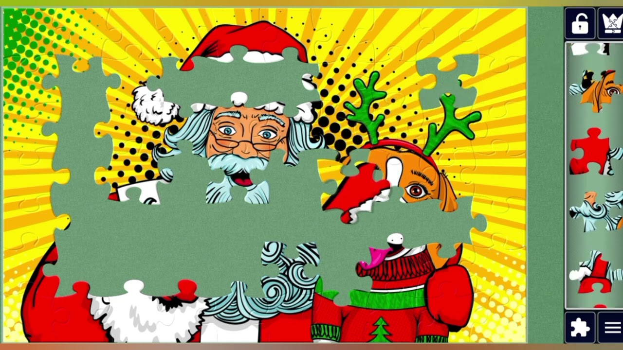 Christmas Illustration,Wow Pop Art🧩// amazing jigsaw puzzle game 🧩//@jigsawpuzzle45