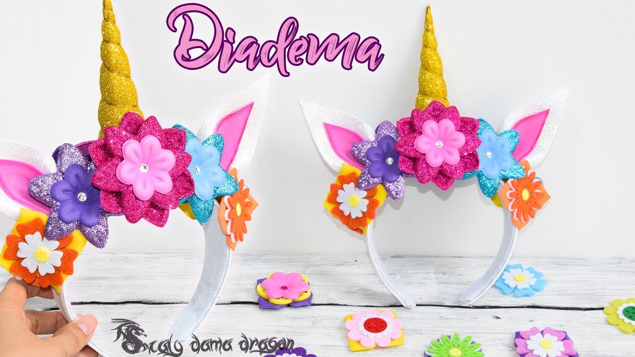 Diadema de Unicornio hecha en Foamy o Goma eva