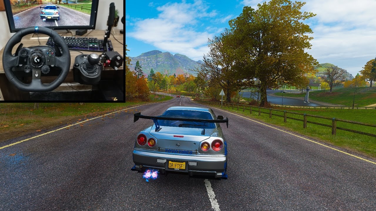 Forza Horizon 4 | 2002 NISSAN SKYLINE GT R V SPEC II (4K) | Gameplay Logitech G923 + Shifter