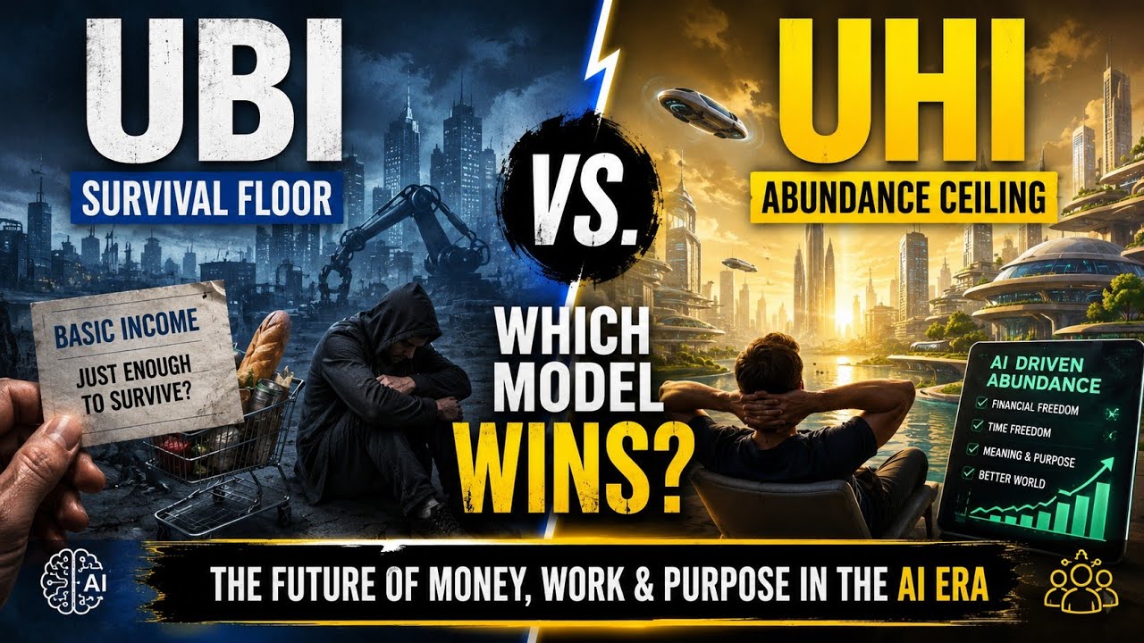UBI vs. UHI: Which Income Model Wins in the AI Era? | Survival Floor vs. Abundance Ceiling