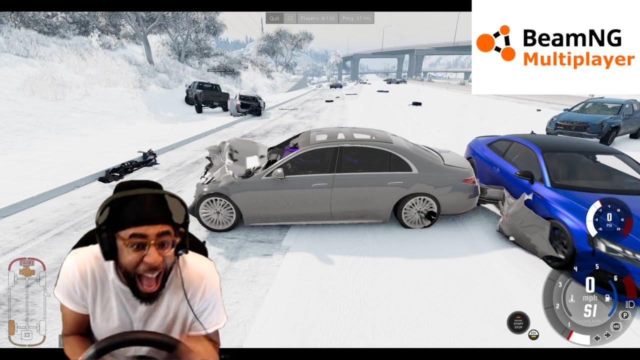 Snow driving in BeamNG.Drive feels like real life lmaooo