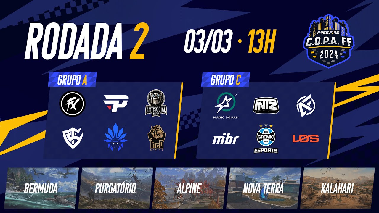 C.O.P.A FF 2024 AO VIVO - Rodada 2 | FREE FIRE ESPORTS BRASIL