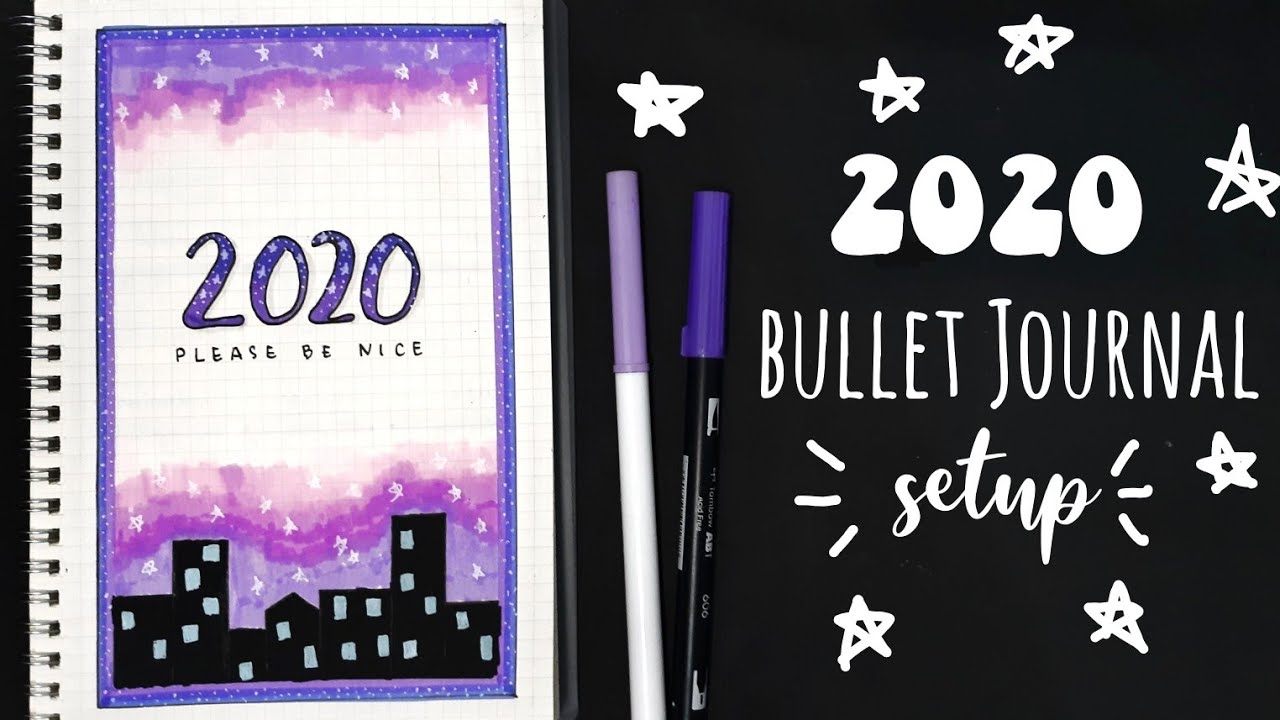 2020 BULLET JOURNAL SET UP : GALAXY THEME || INDONESIA