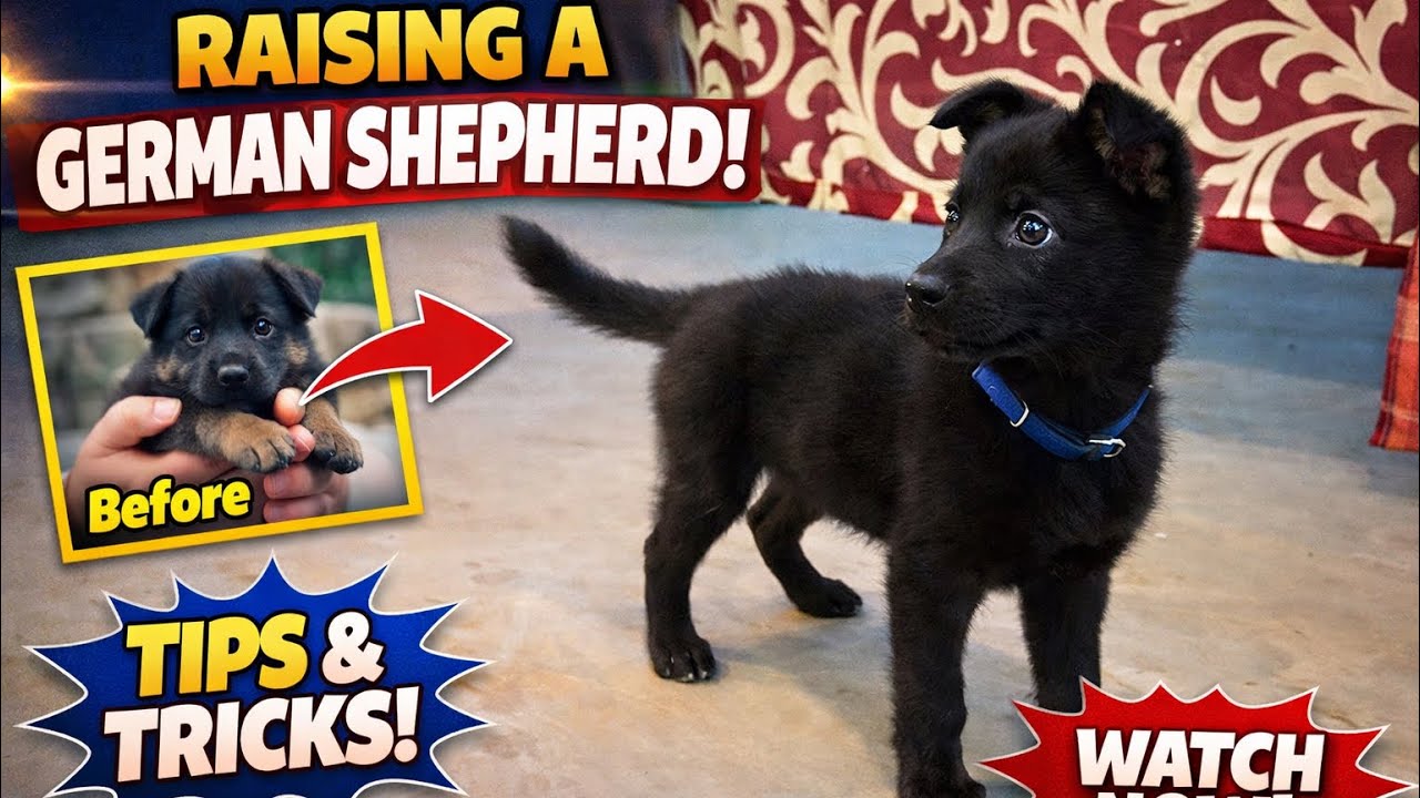 Cute Black German Shepherd Puppy Playing 😍
