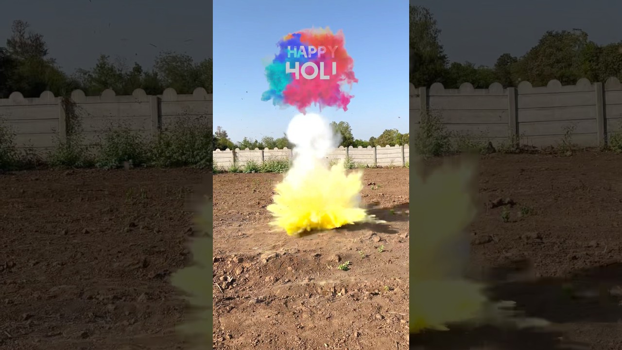 Holi Colour Explosion Experiments  #holi #shorts