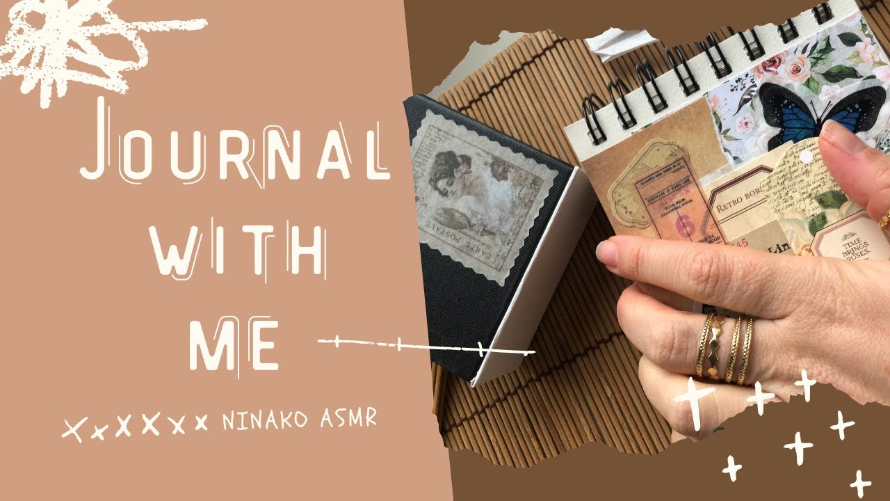 ASMR français I Décoration de mon vintage journal I Journal with me