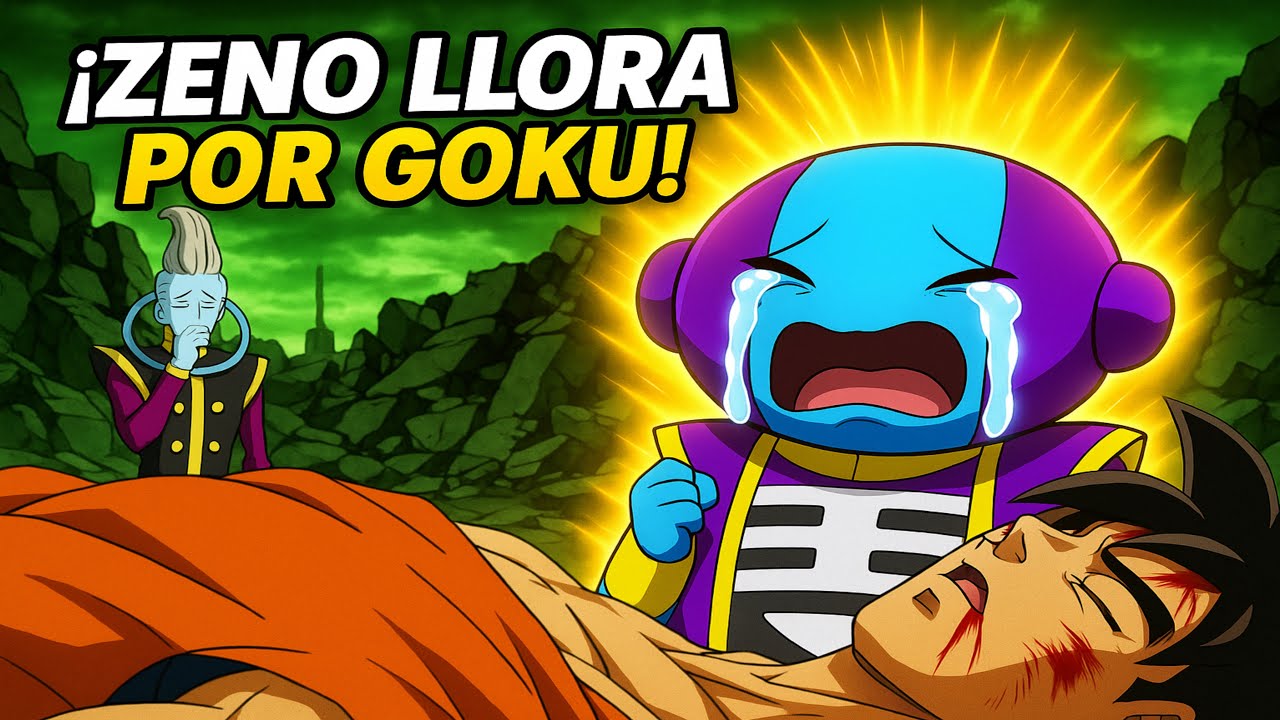 Zeno Sama llora por Goku