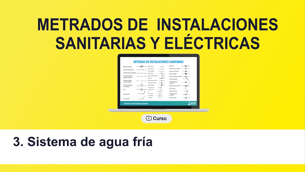 3. Metrados de instalaciones Sanitarias y el&eacute;ctricas. (Red de agua fr&iacute;a)