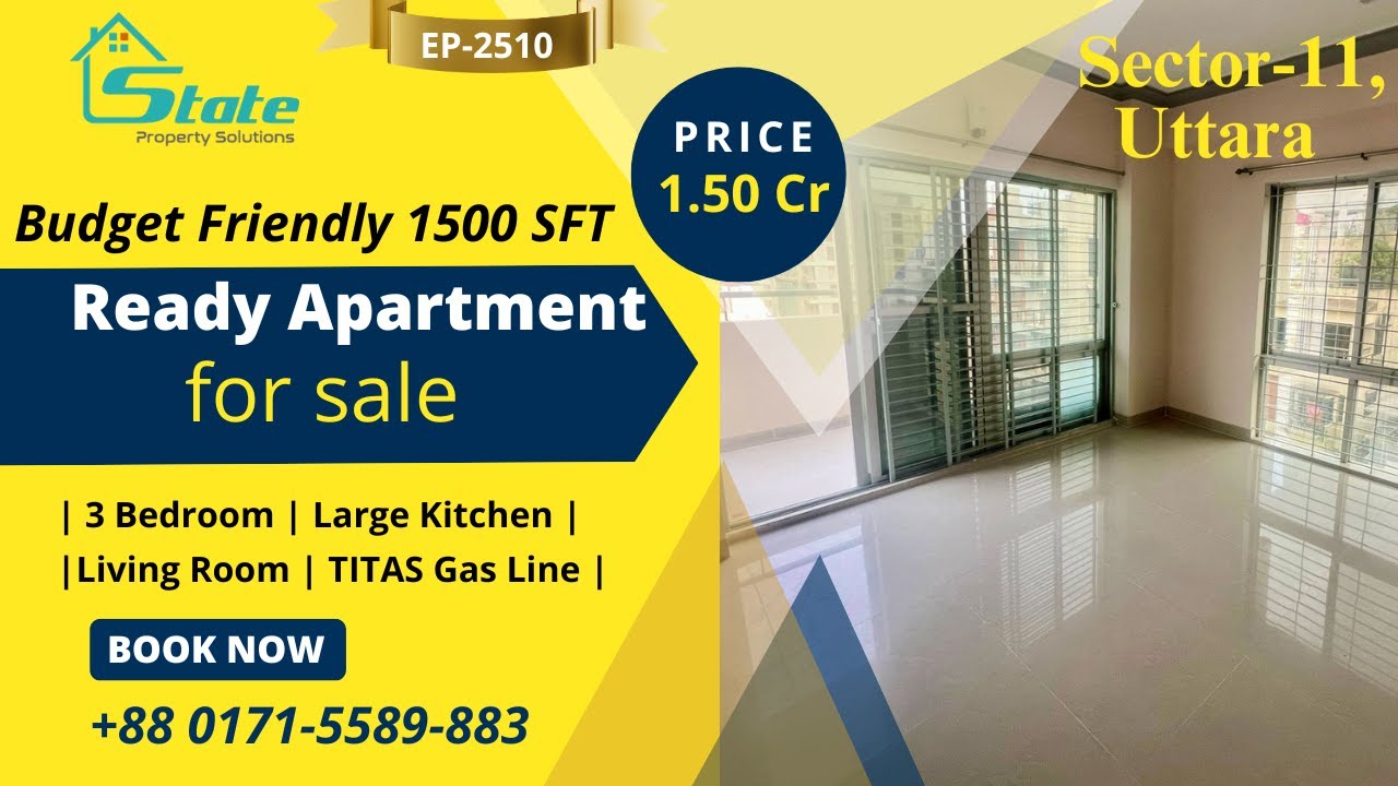 Urgent Used Flat Sale in Uttara Dhaka | Sector-11,Uttara | Best Price & Location