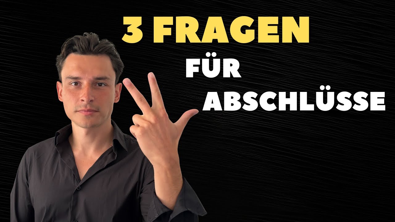 Die 3 mächtigsten Fragen im Verkauf