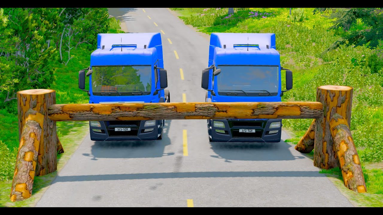 Cars vs Log TRAP | ARK Games | BeamNG Drive