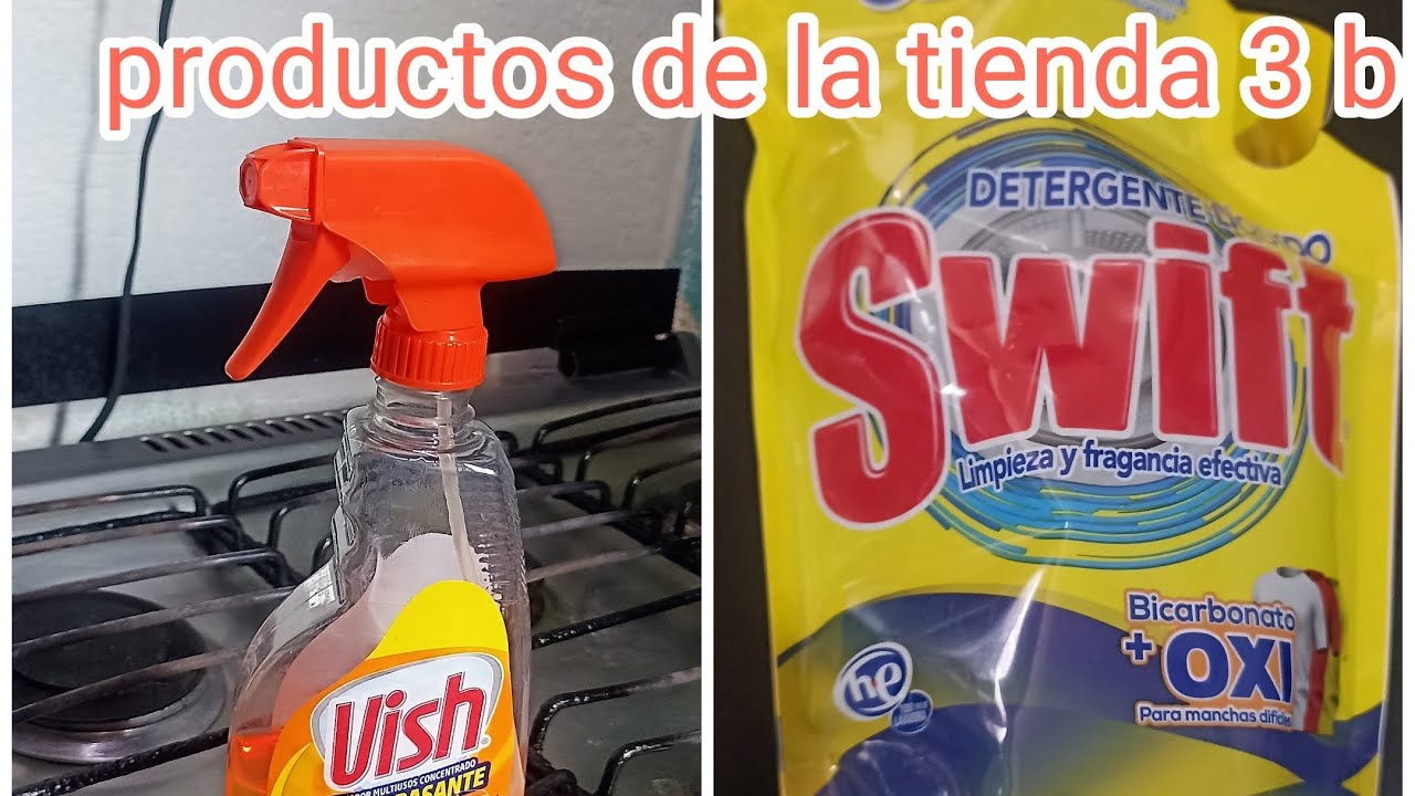 Probando desengrasante y detergente de las tiendas 3b