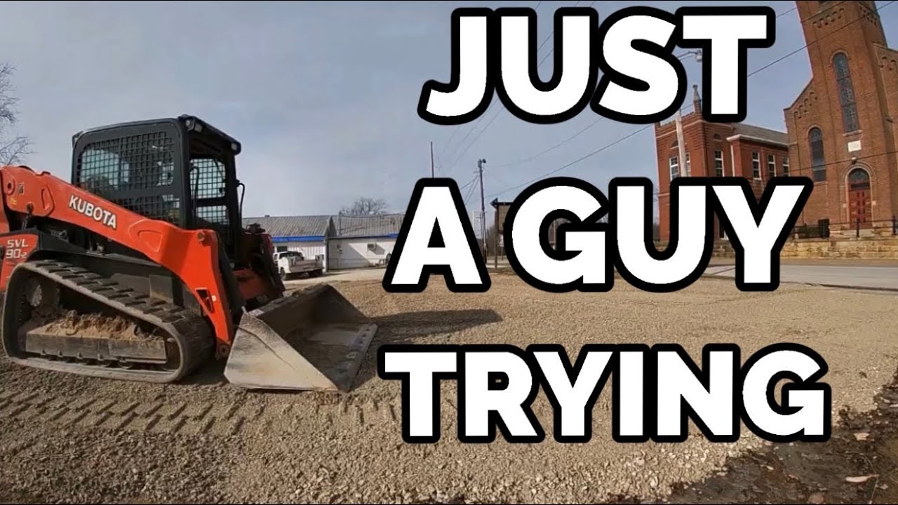 Trying to spread stone with Kubota SVL 90-2