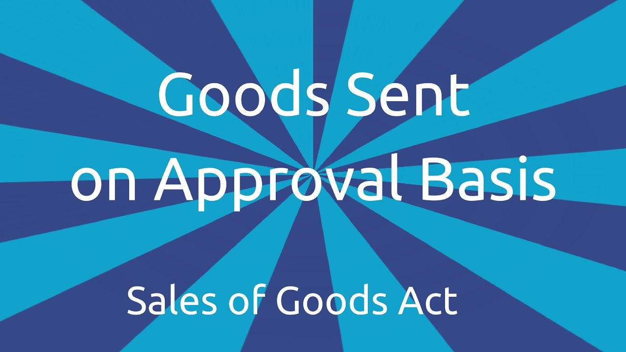 Goods Sent on Approval basis | Transfer of Ownership and Delivery | CA CPT | CS & CMA Foundation