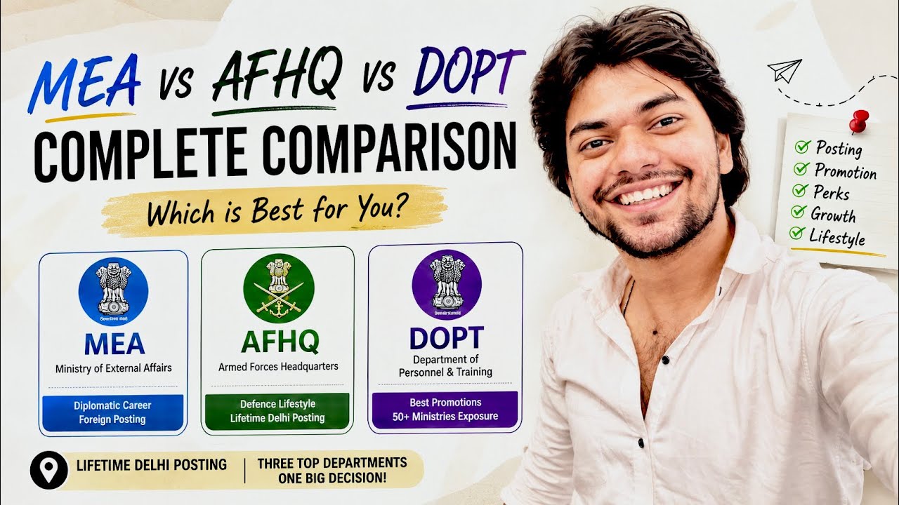MEA vs AFHQ vs DoPT 🔥 | Which Department is BEST for SSC Stenographers? | Sunny Khatri ✨