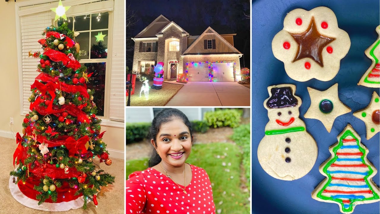 Partial home tour and Christmas decor | stained glass sugar cookie